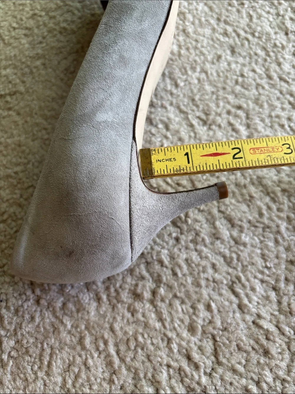 J. Crew Suede Pointed-Toe Kitten Heels - Gray Made in Italy